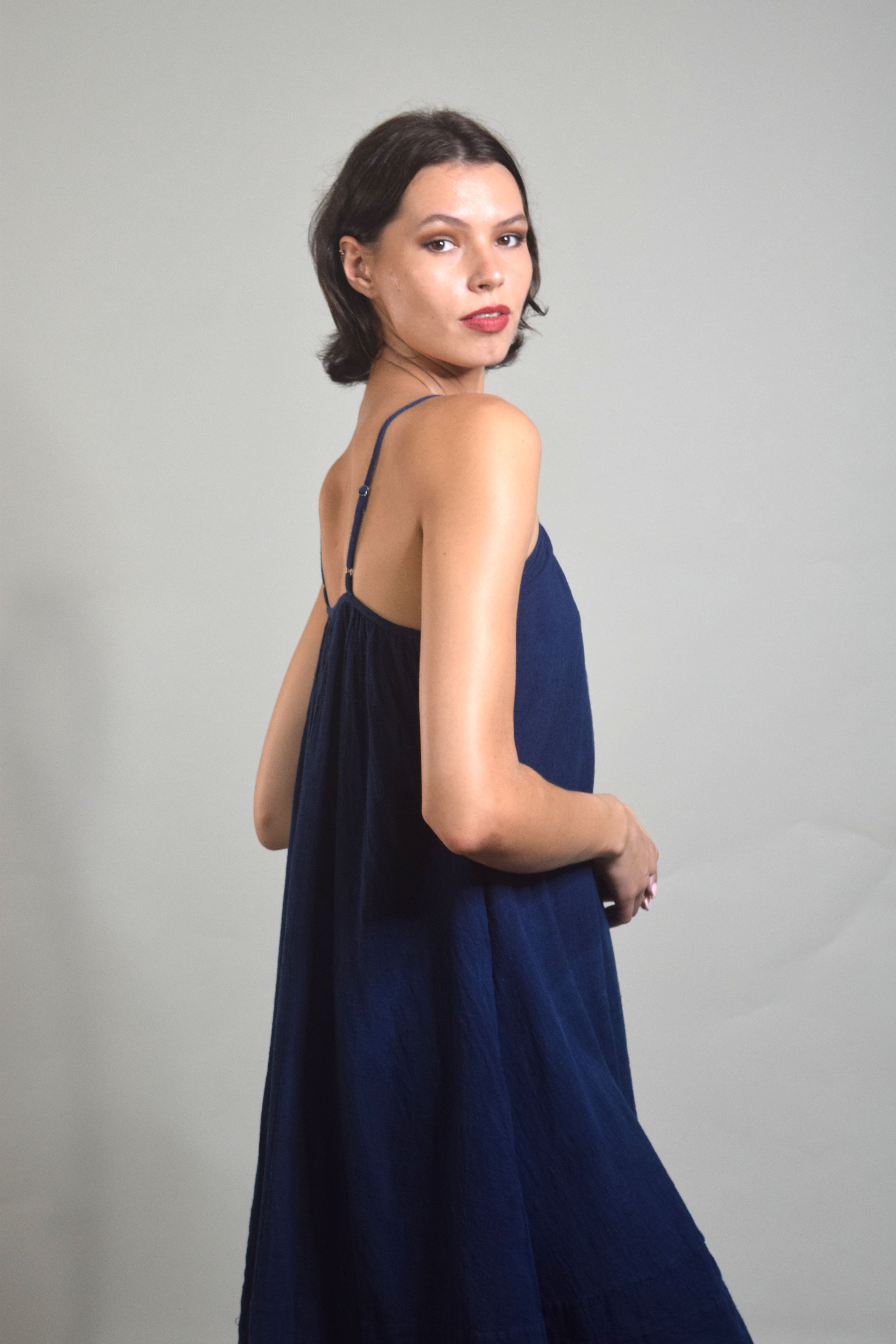 Asmita Slip Dress - Indigo Blue