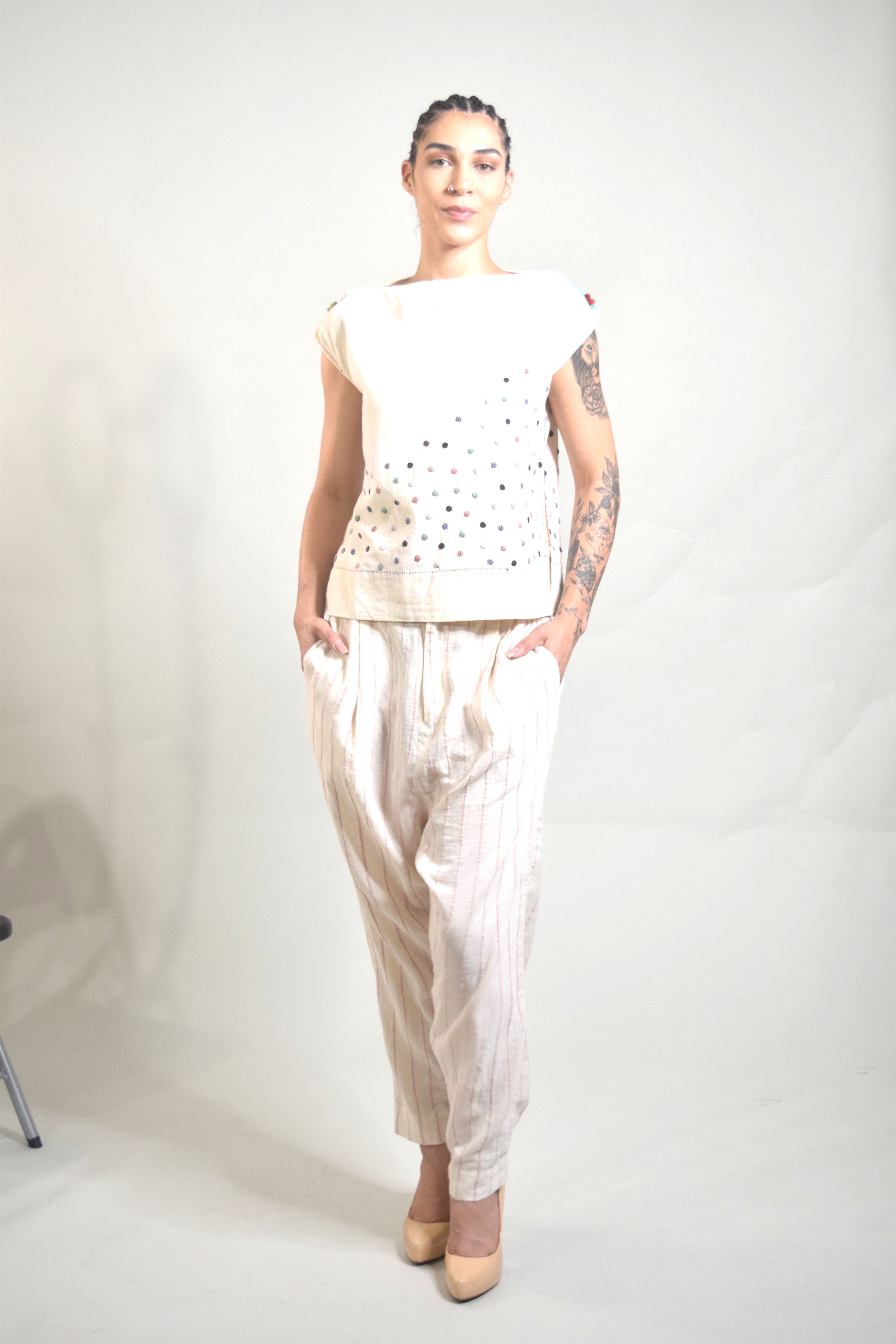 Shanu Dotted Top By Krishna Mehta